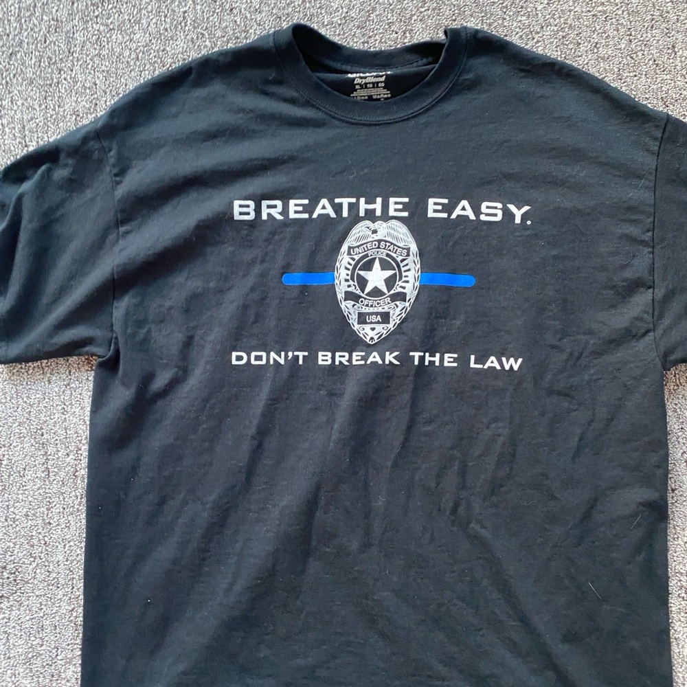Black Police Graphic T-Shirt